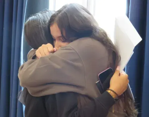 hugging